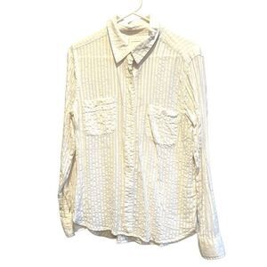 Mudd Long Sleeve Button Up Dobby Shirt Size L